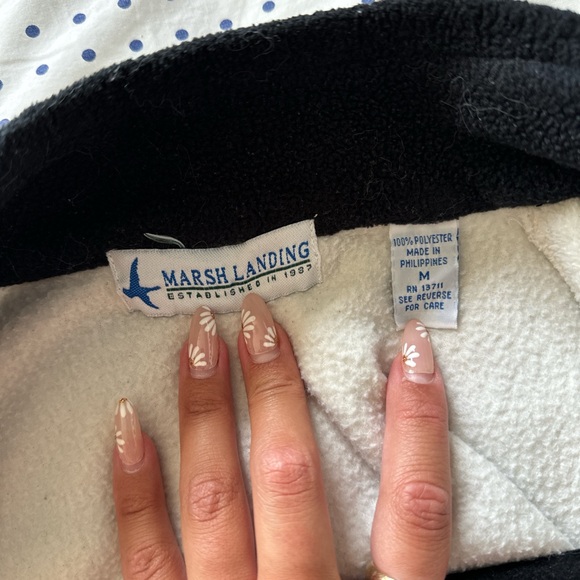 Marsh Landing white half zip fleece - Picture 3 of 3